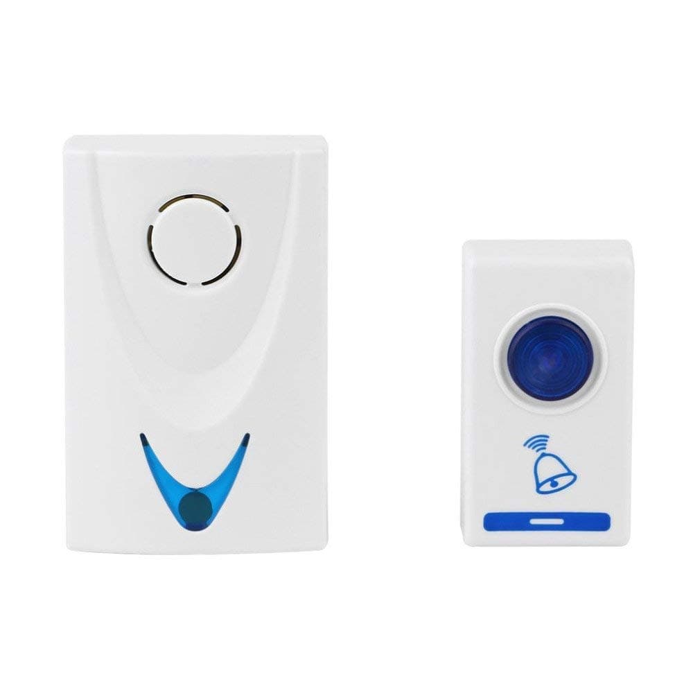 Remote Control Door Bell - Dust & Waterproof Plastic Wireless Calling Bell - White Door Bell Wireless for Home, Shop & Office - Cordless Call Bell for Desk, Counter & Table
