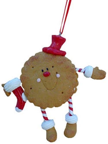 Ginger Cane Folk Ornaments Holding a Stocking [36358F]