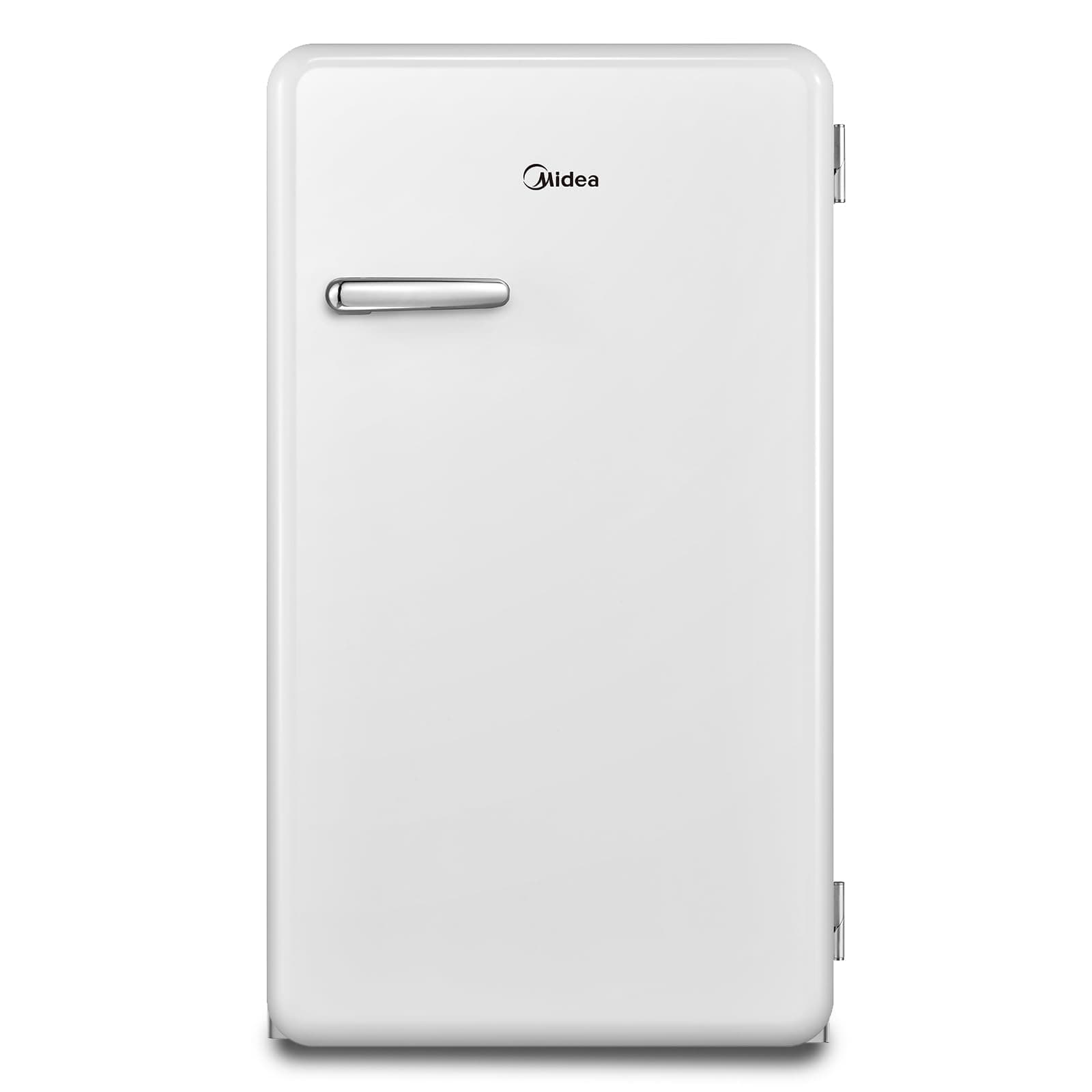 Midea 142L Gross Single Door Retro Style Refrigerator, Compact Size Free Standing, Best for Bedroom, Office & Mini Bar, Freezer Compartment Inside, Quick Cooling & Easy Cleaning, White - MDRD142SLE01