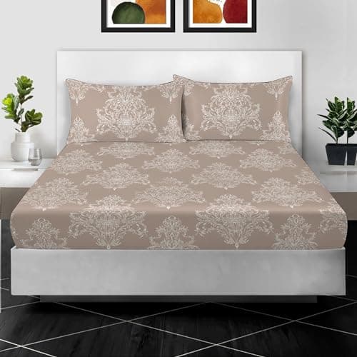 Cotton Comfort Bedding 2 Pack Pillowcases, 100% Egyptian Cotton, 400 Thread Count, Floral Printed Pillow Covers, Soft & Breathable Bedding