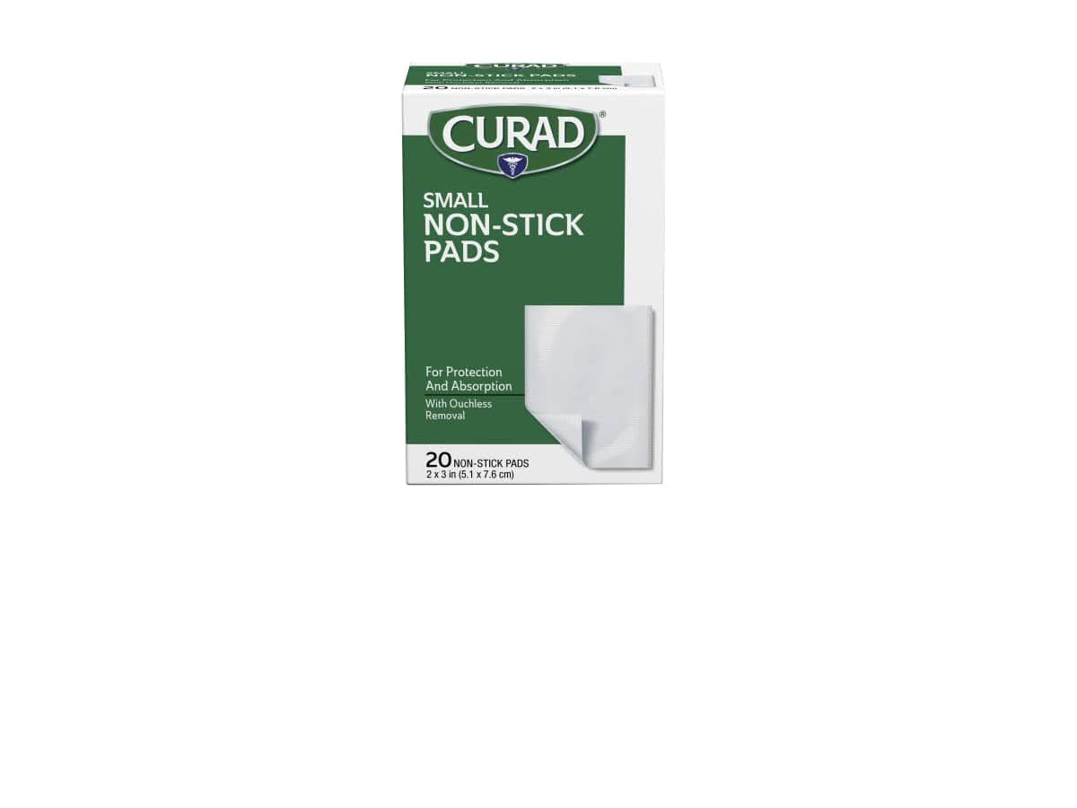 Curad Non-Stick Pads, 20 Each