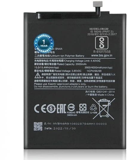 Original BN4A Battery for Redmi Mi Note 7 Pro/Note 7 / Note 7S Battery with 1 Year Warranty**(E15)
