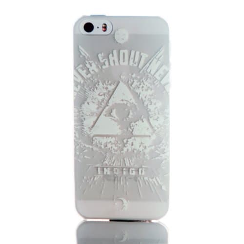 Luminous Effect Fluorescent Glow in the Dark Back Cover Case Unique Eye Transparent Case for Iphone 5 5s 5g & Free Lcd Film