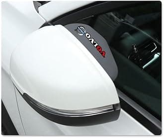 XVBFSC 2 Pack Car Rearview Mirror Rain Covers for Volvo V40 V50 V60 V70 V90 Cross Country Rdesign, Rain Sun Visor Side Mirror for Car Rearview Mirror Truck Accessories,Bla-ck