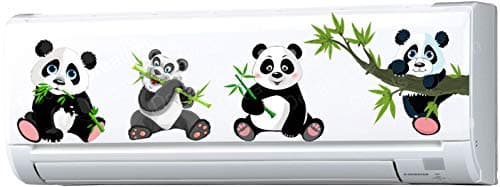 AC Sticker Fridge Sticker Wall Sticker Panda AC Stickers Standard Size (Pack of 1)