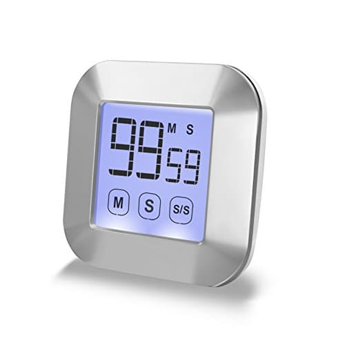 Kitchen Timer CEEBON Touch Screen Digital Cooking Timer Count Down/Count Up Timer with Loud Alarm Large Display Backlight Magnetic Back