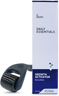 ForMen Growth Activator Facial Roller For Hair Growth 0.5 mm with 540 Titanium Needles | Repairs Damaged Hair, Activates Hair Follicles | For Hair Fall & Hair Thickening | Reduces Acne Scars | Safe &