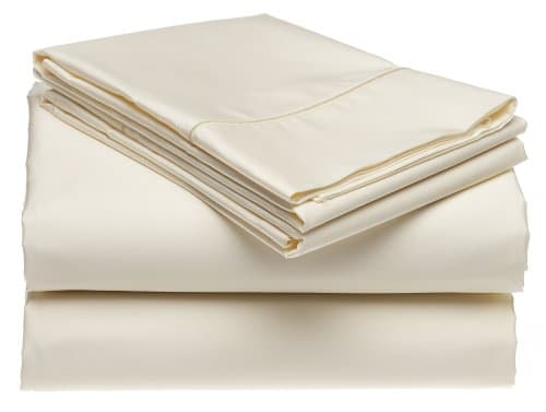 Elite Home Renaissance 600-Thread-Count Cotton Sateen King Sheet Set, Ivory