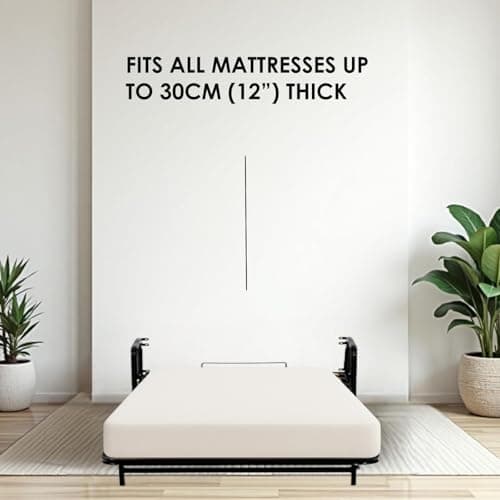 Murphy Bed - Classic Vertical Wall bed - Fold Up - Space Saving Folding Bed Frame - Pull Down (76 cm x 190 cm)