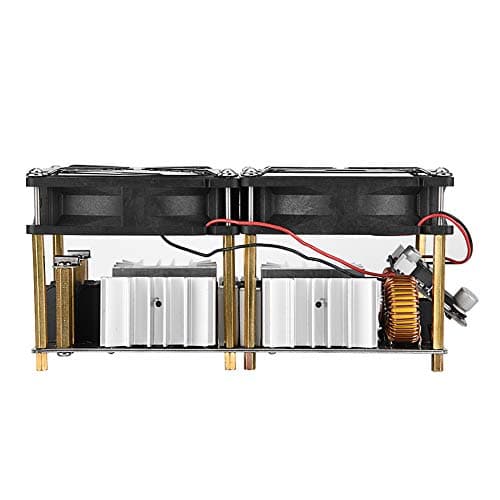 1800W ZVS Induction Heater Heating PCB Board Module, 12-48V High-Frequency Induction Heating Board Module Flyback Driver Heater Machine with Cooling Fan