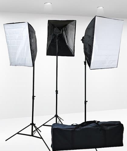 Fancierstudio Lighting kit Professional Digital Video Lighting Continuous Softbox Lighting Kit with Lighting Stand, 3000 Watt - (9026S3)