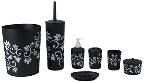 7 Piece Bathroom Set, Black