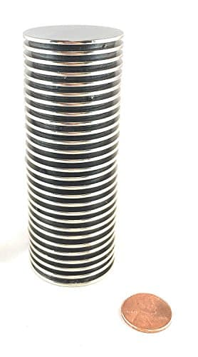 Manic Magnets 1.5" x 1/16" Disc Magnets (Pack of 28) Rare Earth Neodymium N35 - Our Magnets are Crazy Strong!