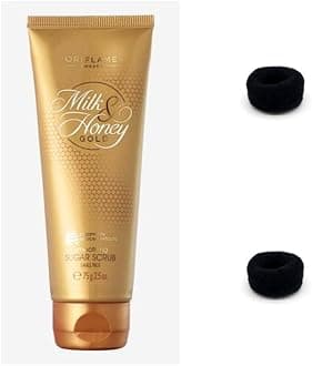 Milk & Honey Gold Smoothing Sugar Scrub Small Pack - 75 Grams And Colourful Head Band For Girls/Women - Combo