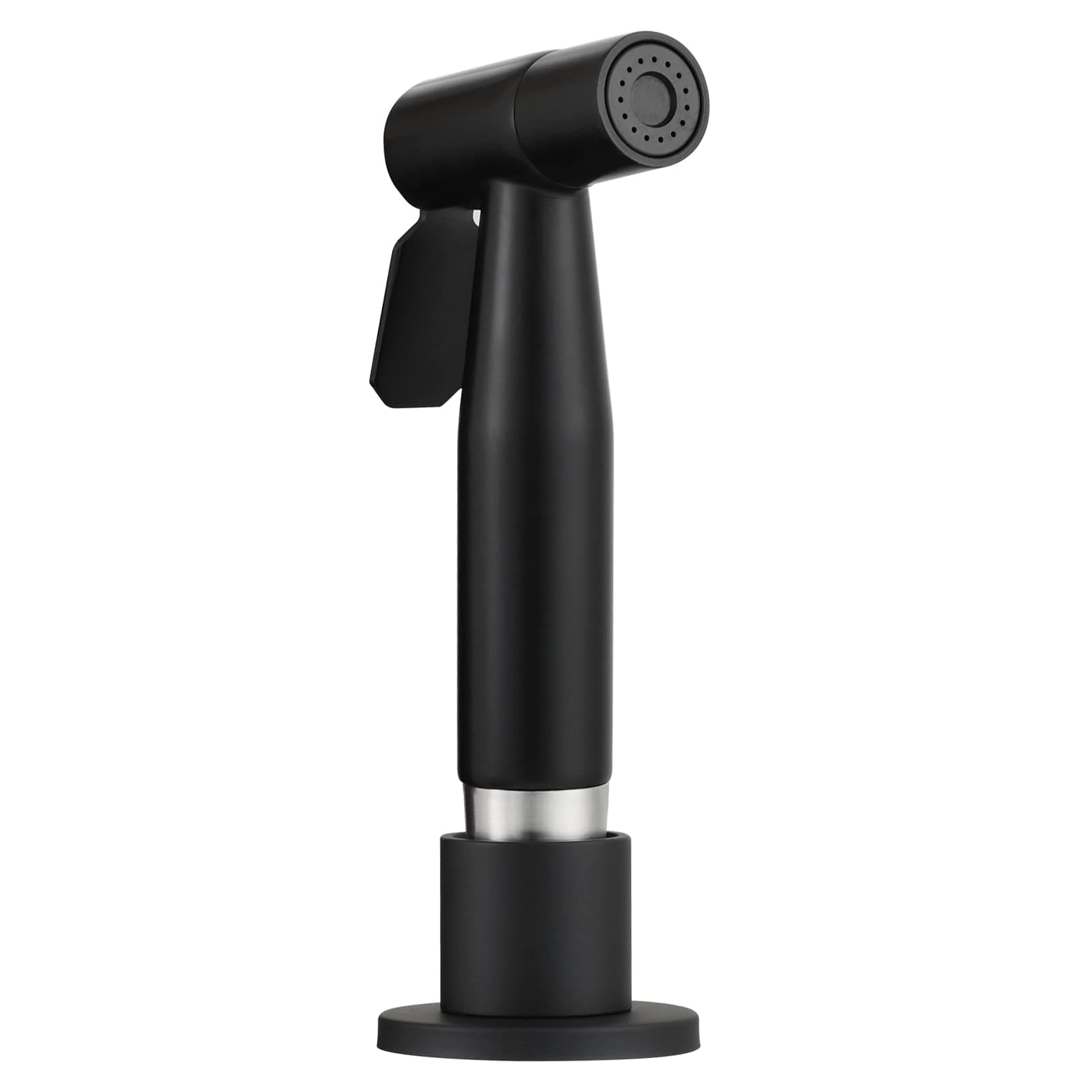 CIENCIA Kitchen Sink Side Sprayer Set Stainless Steel Pull Out Spray Head with Hose and Holder, Black, WS030CF