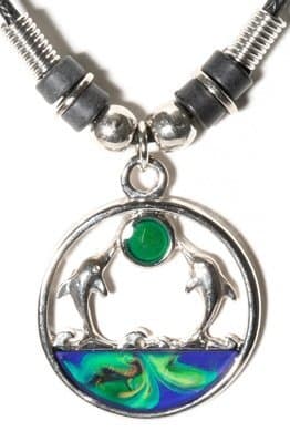 Dolphins Under the Sun Mood Necklace