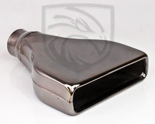 Exhaust Muffler Tip Rectangular Rolled Edge 2.75" Inlet / ID, 8x2" Outlet / OD, Red Tail Performance #RTP-007