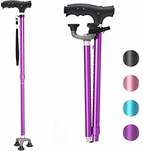 BeneCane Walking Cane Adjustable Cane Flexible Walking Cane - with The LED Light Lightweight Sturdy Portable Walking Stick - Balancing Mobility Aid for Men Women Seniors Comfortable Handle