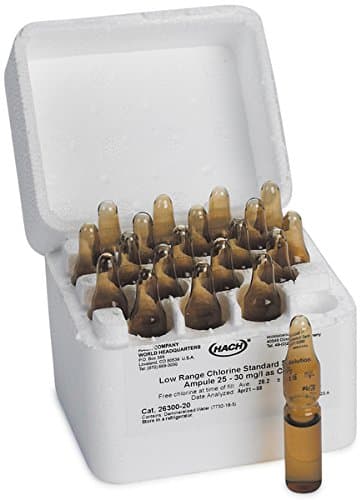 Chlorine Standard Solution, 25-30 mg/L as Cl?, (Pack of 20-2 mL PourRite Ampules (NIST)), 2630020