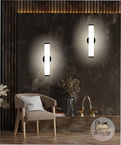 Lamp master Round Acrylic Luxurious LED Wall Light for Mirror, Wash Basin, Bedroom, Hotel Passage, Living Room | Soft & Bright White LED Lighting - 1 Pack (White, Pack of 1)