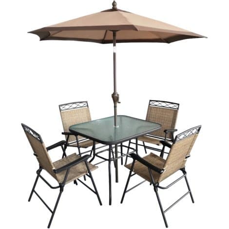 6 pc. patio set with galvanized steel