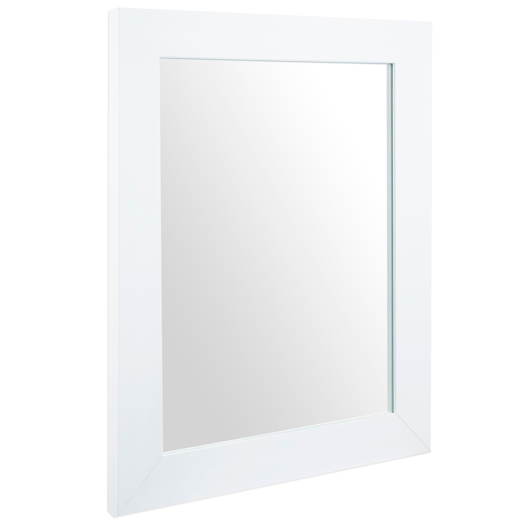 Ruomeng Wall Mirror Rectangle Decorative Mirror 12" x 16" for Entryway, Bedroom, Living Room, White