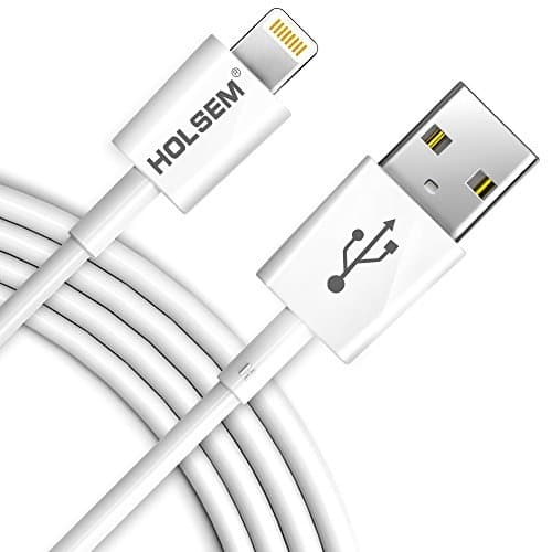 (MFi Certified) HOLSEM Lightning to USB Cable (3ft/1m) Compatible with iPhone, iPad, iPod and More (White)