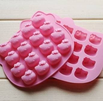 hello kitty shape Muffin case Candy Jelly Ice cake Silicone Mould Mold Baking Pan Tray