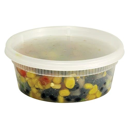 Pack of 10 Half Pint Plastic Deli Container / 8 oz DELItainer