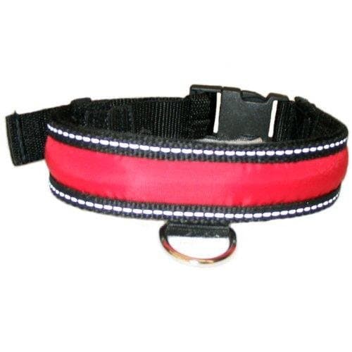 Small PolyBrite Dog Collar (Red/black , 12-16 in.)