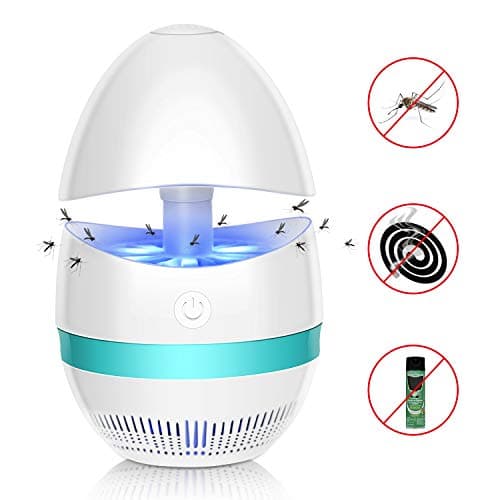 Dumax Bug Zapper Indoor Mosquito Killer Lamp Insect Killer Safe USB Powered Mosquito Zapper with Built in Fan Insect Trap for Indoor Bedroom Kitchen Outdoor Garden Patio Yard Office (Egg Shape)