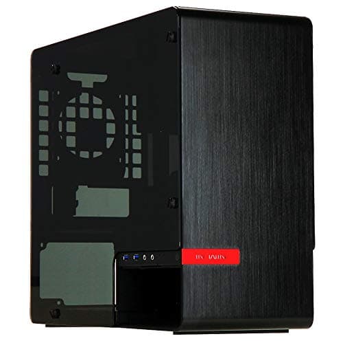 in Win Tempered Glass Mini-ITX Tower Computer Case Compatible with ATX PS2/ EPS 12V PSU Power Supply (901 Black)