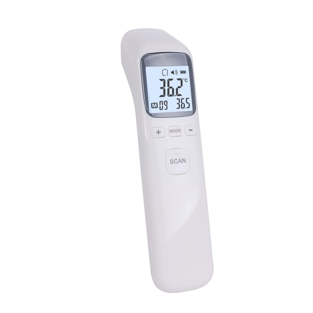 Thermometer, Touchless Infrared Thermometer LCD Smart Digital Screen Quickly Reading Mute Fever Alert Three Color Backlight for Baby Kids Adults Fever