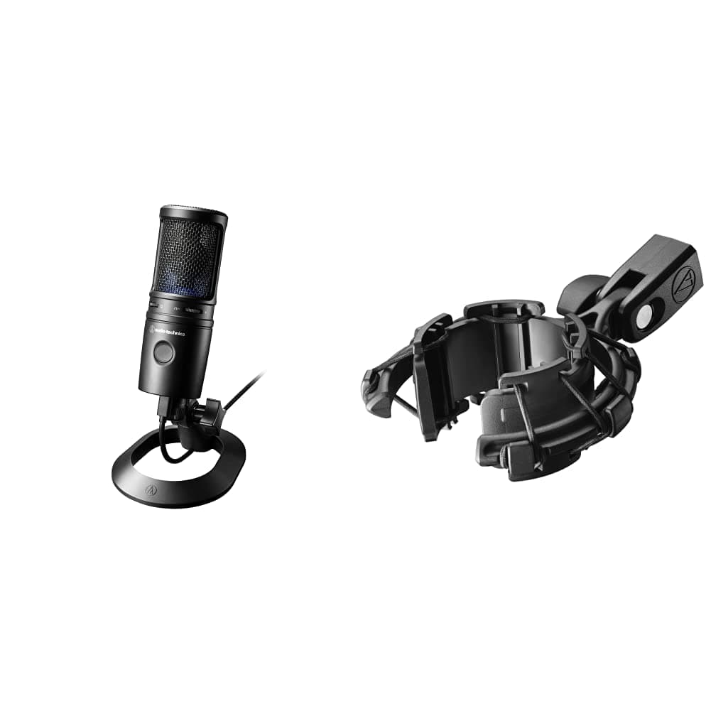 Audio-Technica AT2020USB-X & Shock Mount AT8455 USB Condenser Microphone