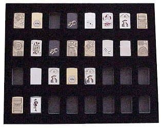 Black Zippo Lighter Display Insert for 32 Zippo Lighters (Not Included)