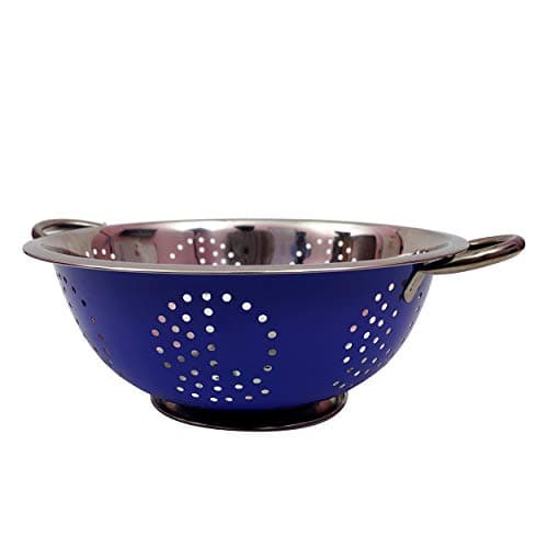 Fackelmann Stainless Steel Colored Deep Colander,28 Cm-Durable Kitchen Accessories Items,Anti-Rust,Corrosion-Resistant for Washing Fruits&Vegetables,Kitchen Sink Strainer,5 X 11 X 14 Centimeters