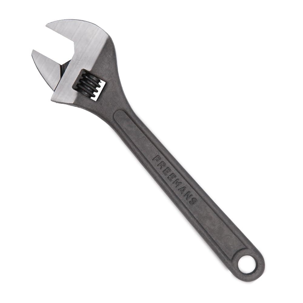 FREEMANS 8" Phosphate Finish, Anti-Corrosion Adjustable Wrench Spanner, Adjustable Wrench for All Nut Sizes, Easy to Grip Wrench, Universal Wrench, Plumbing Tool (8-Inch)