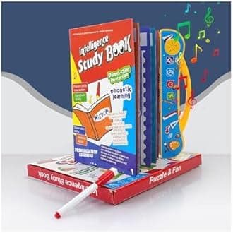 Goyal's Intelligence Sound Book for Kids – Learn ABC, Words, Numbers, Shapes, Animals & Vehicles – Fun Educational Toy for Toddlers & Preschoolers (Multicolour)