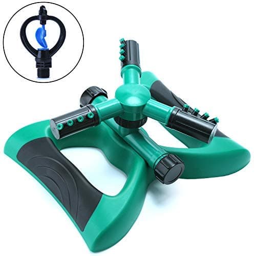 Lawn Sprinkler, Automatic 360 Degree Garden System Range up to 32.8 Ft Adjustable Nozzle Irrigation Base Plant Watering Garden Supplies