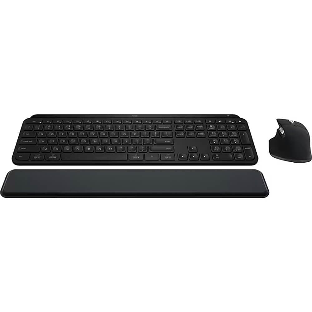 MX Keys S Combo - Performance Wireless Keyboard and Mouse with Palm Rest