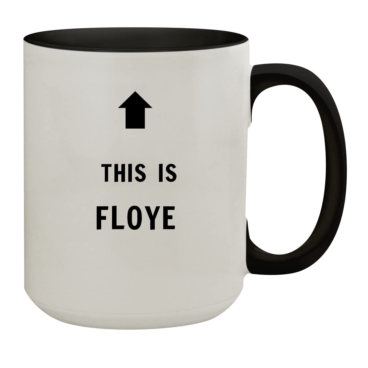 Molandra Products This Is Floye - 15oz Colored Inner & Handle Ceramic Coffee Mug, Black