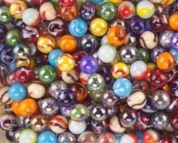 Mega Marbles SET OF 24 ASSORTED - 1/2" PEEWEE MARBLES