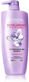 L Oréal Paris Moisture Filling Shampoo, With Hyaluronic Acid, For Dry & Dehydrated Hair, Adds Shine & Bounce, Hyaluron Moisture 72H, 650Ml.