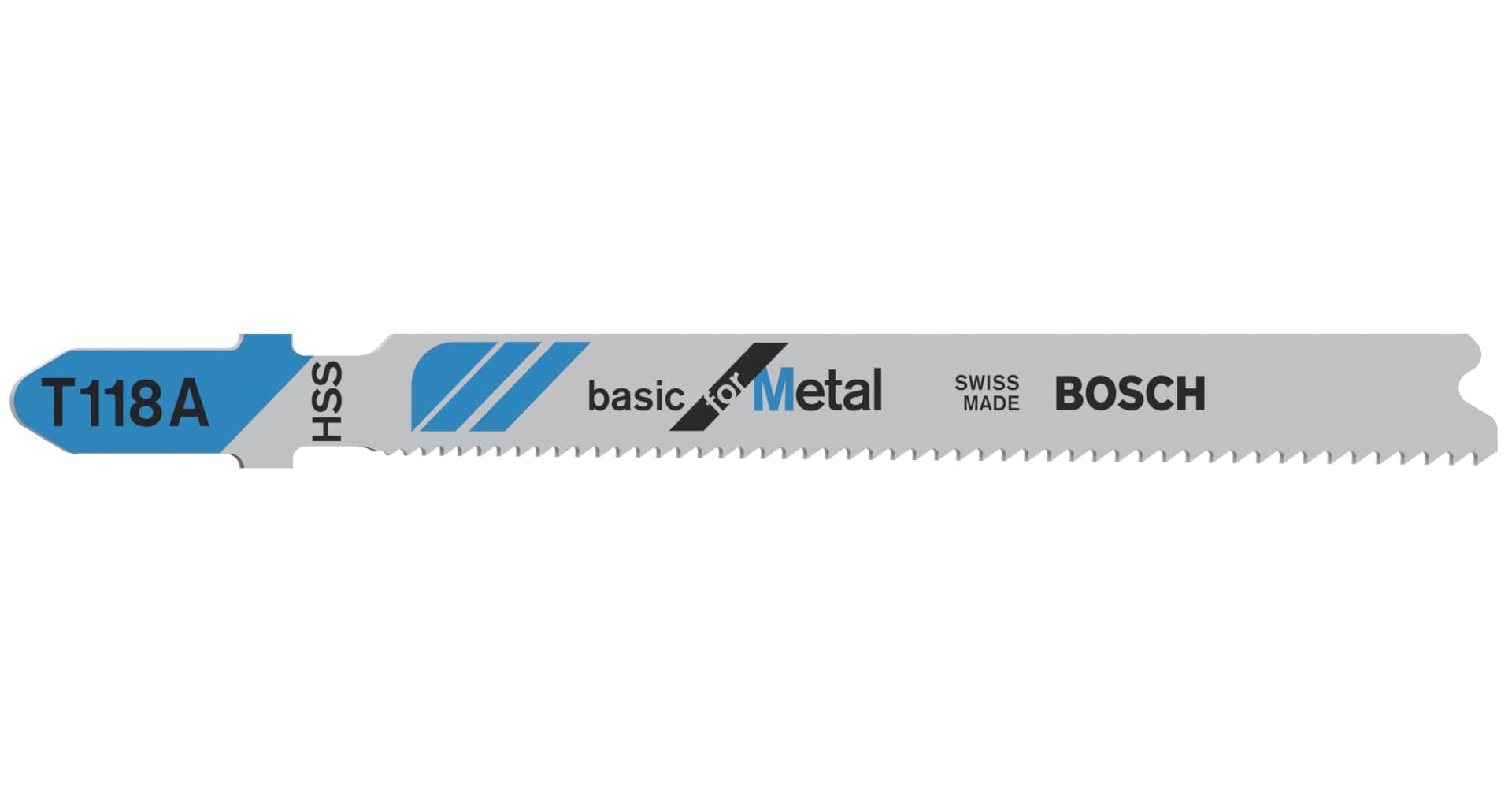 Bosch T 118 A Basic for Metal Jigsaw Blade, makes straight cuts in metal | Model: 2608631013