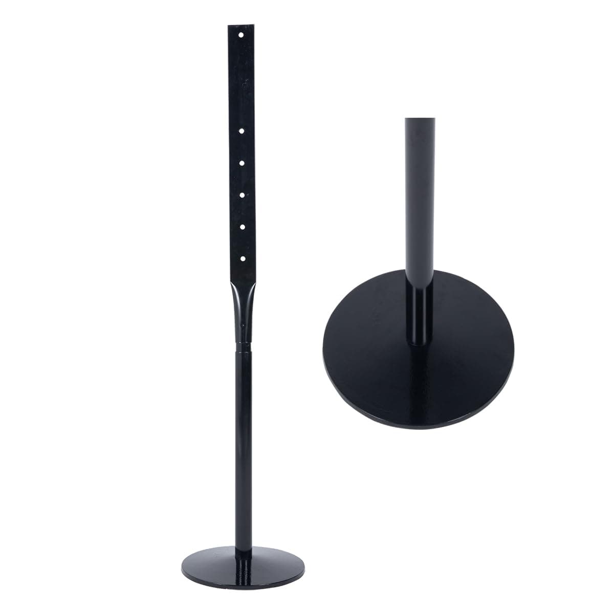 Heavy Duty Cast Iron Sign Post and Base Kit - 12" DIA Stand with 48" Post and Bolts & Nuts for Hanging Signs, Portable Sign Holder for Parking and Recreational Use