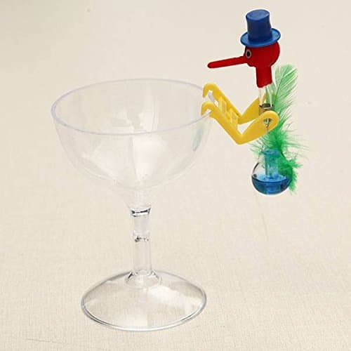 HNDTEK Novelty Dippy Drinking Bird With Plastic Glass