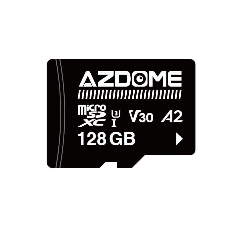 AZDOME 128GB Micro SD Card microSDXC Memory Card for AZDOME M550 GS63H Pro PG17-4K M550 Pro M200 M330 M300S M01 Dash Cam Full HD & 4K UHD, U3, A2, V30
