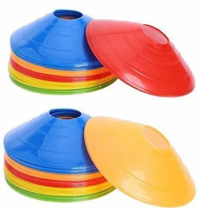 Disc Plastic Space Marker Agility Soccer Cones for Training, Football, Kids, Sports, Field Cone Markers (Multicolor, 10 Cones Set)