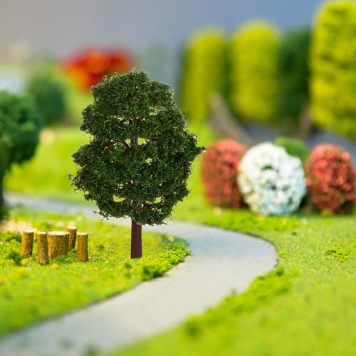 YARNOW Model Trees - 120 Pcs N Scale Trees for DIY Crafts, Building Model, Landscape, 1.5 x 3.5 Inch