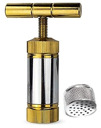 T Press Tool 3.5 Inches Engineered Brass Cylinder Heavy Duty Metal T Shape, Spice, Tincture Crusher, Two-ton Color